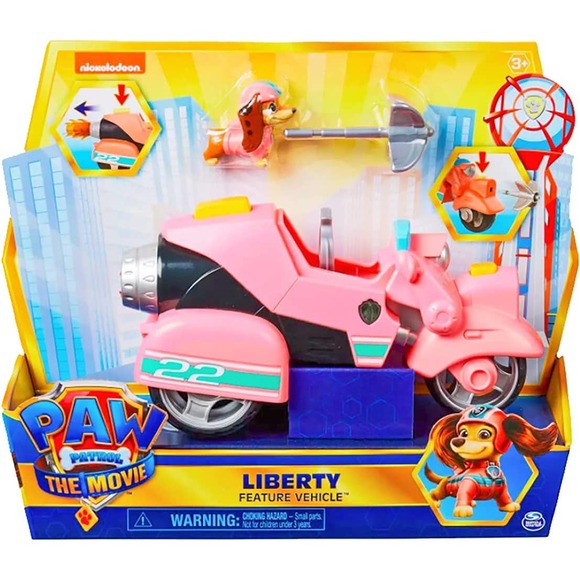 Paw Patrol Other - Paw Patrol The Movie Liberty Feature Vehicle Motorbike Figure pink